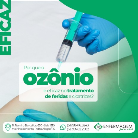 Por que o ozônio é eficaz no tratamento de feridas e cicatrizes?