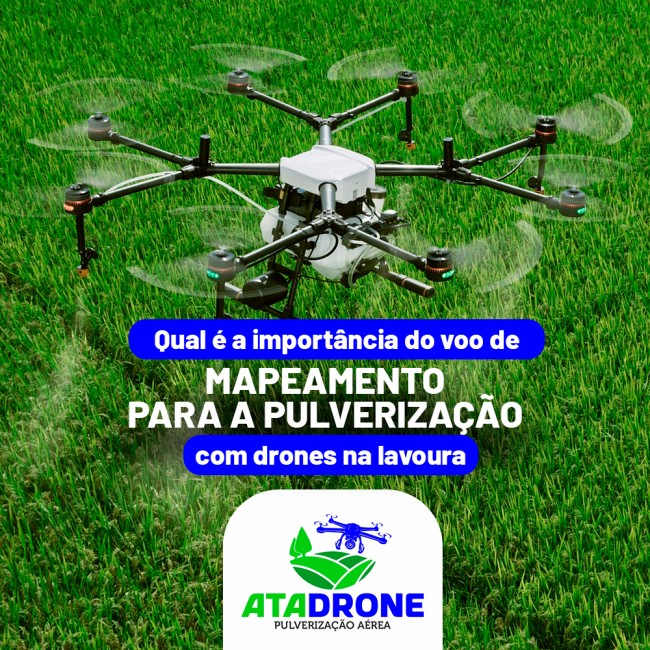 Qual é a importância do voo de mapeamento para a pulverização com drones na lavoura