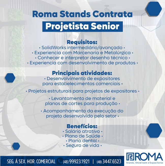 Roma Stands Contrata - Projetista Senior