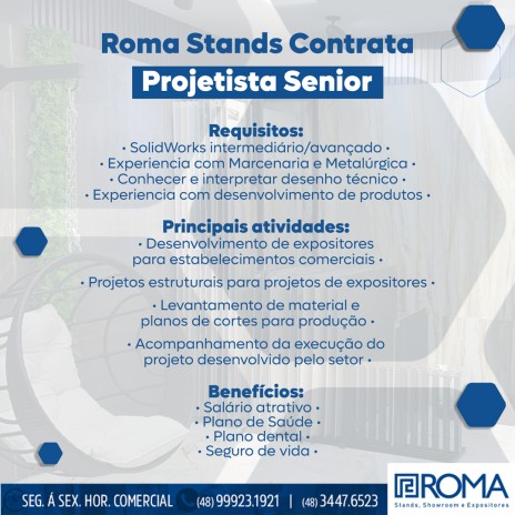 Roma Stands Contrata - Projetista Senior