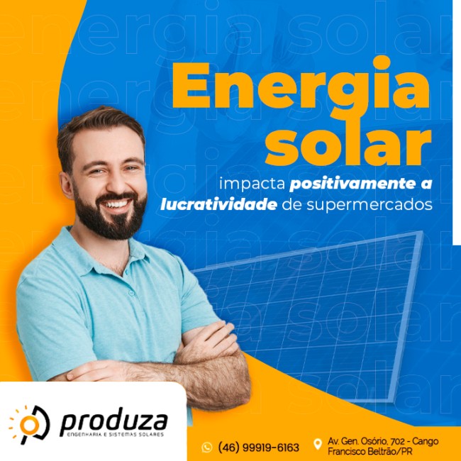 Energia solar impacta positivamente a lucratividade de supermercados