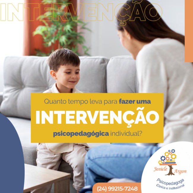 Quanto tempo leva para fazer uma intervenção psicopedagógica individual?