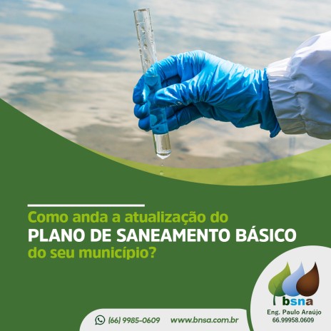 Como anda a atualização do plano de saneamento básico do seu município?