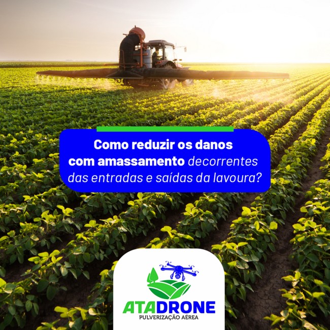 Como reduzir os danos com amassamento decorrentes das entradas e saídas da lavoura?
