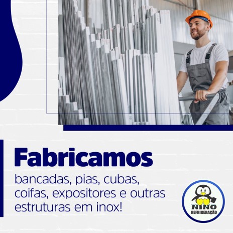 Fabricamos bancadas, pias, cubas, coifas, expositores e outras estruturas em inox