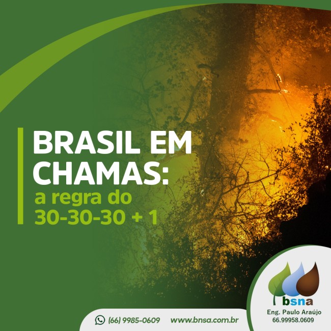 Brasil em chamas: a regra do 30-30-30 + 1
