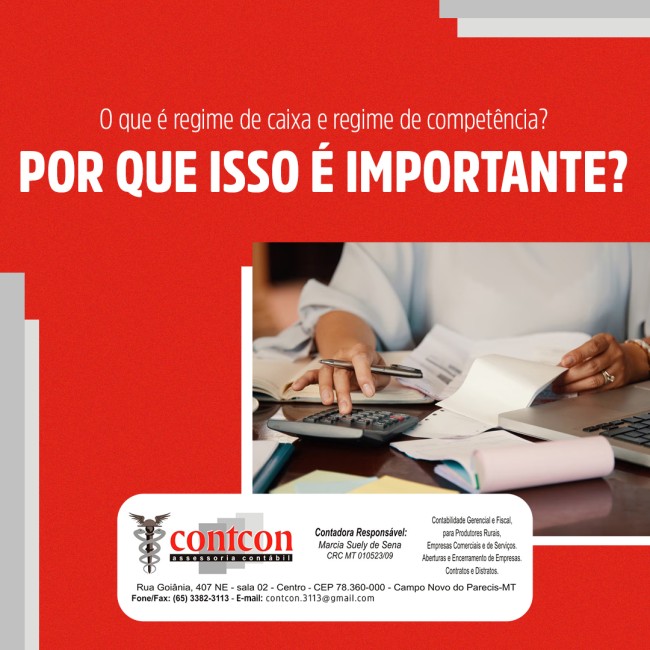 O que é regime de caixa e regime de competência? Por que isso é importante?