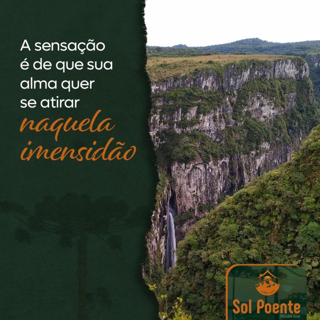 A sensação é de que sua alma quer se atirar naquela imensidão