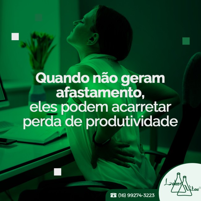 Quando não geram afastamento, eles podem acarretar perda de produtividade