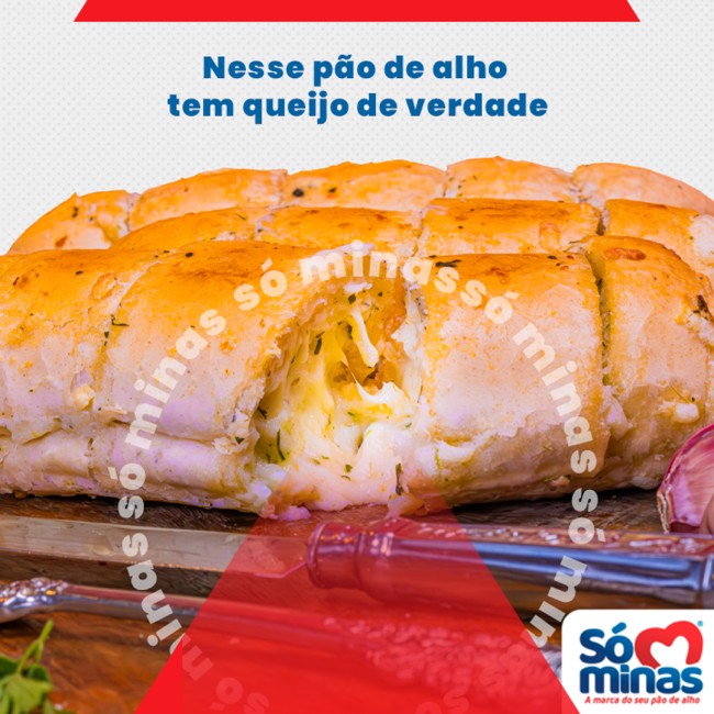 Nesse pão de alho tem queijo de verdade
