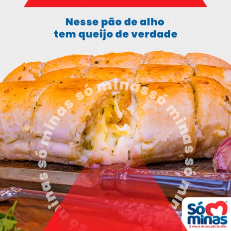 Nesse pão de alho tem queijo de verdade