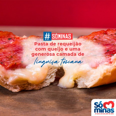 Pasta de requeijão com queijo e uma generosa camada de linguiça toscana