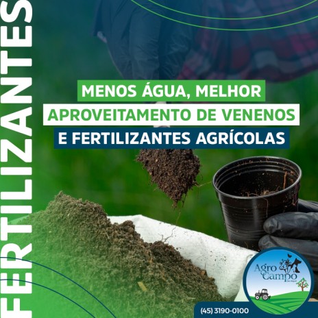 Menos água, melhor aproveitamento de venenos e fertilizantes agrícolas