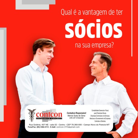 Qual é a vantagem de ter sócios na sua empresa?