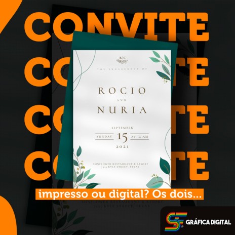 Convite impresso ou digital? Os dois...