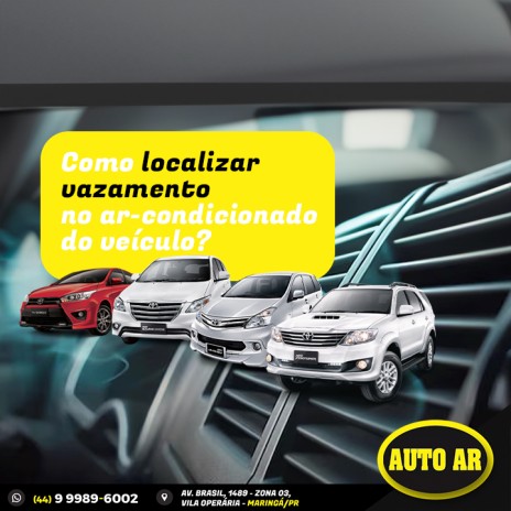 Como localizar vazamento no ar-condicionado do veículo?