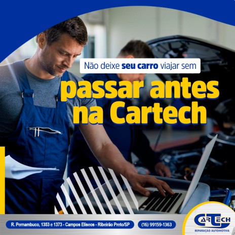 Não deixe seu carro viajar sem passar antes na Cartech