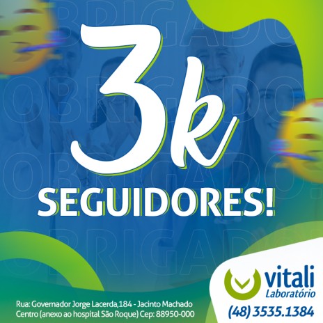 3k de seguidores