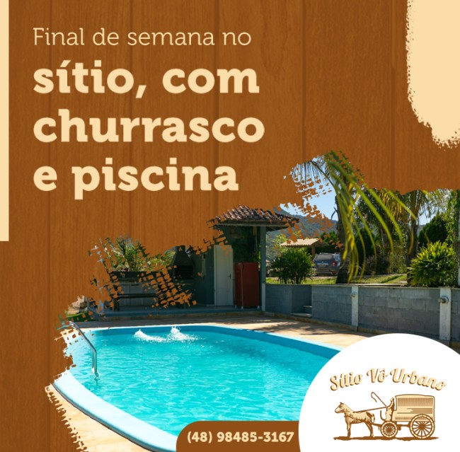 Final de semana no sítio, com churrasco e piscina