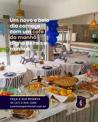 Um novo e belo dia começa com um café da manhã digno de reis e rainhas