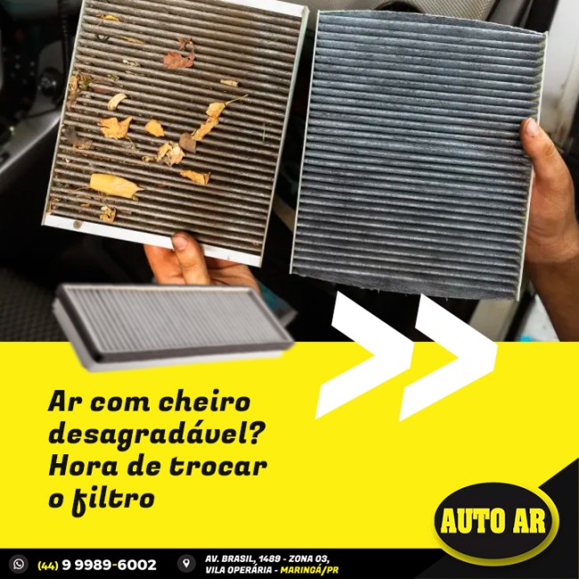 Ar com cheiro desagradável? Hora de trocar o filtro