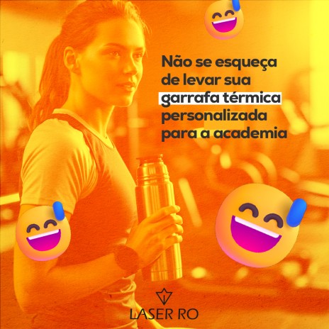 Não se esqueça de levar sua garrafa térmica personalizada para a academia