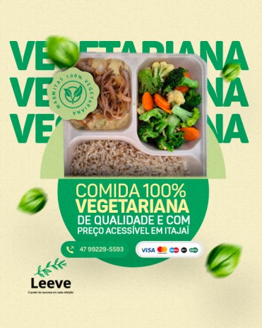 Comida 100% vegetariana de qualidade e com preço acessível em Itajaí