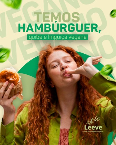 Temos hamburguer, quibe e linguiça vegana