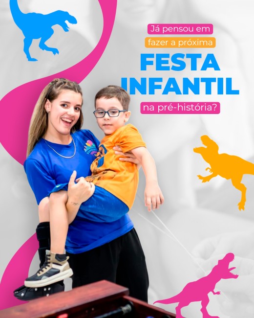 Já pensou em fazer a próxima festa infantil na pré-história?