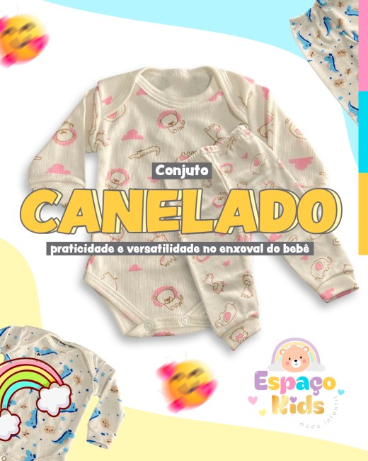 Conjuto Canelado: praticidade e versatilidade no enxoval do bebê