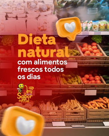Dieta natural com alimentos frescos todos os dias