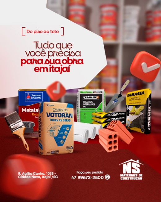 Tudo que você precisa para a sua obra em Itajaí