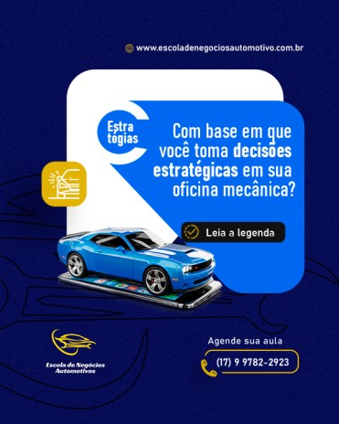 Com base em que você toma decisões estratégicas em sua oficina mecânica?