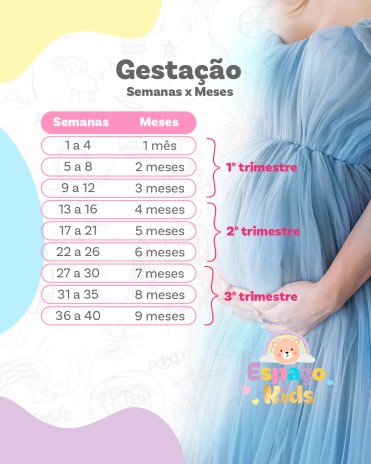 GESTAÇÃO SEMANAS X MESES