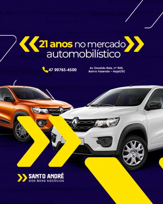 21 anos atuando no mercado automobilístico