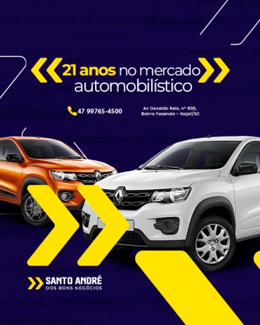21 anos atuando no mercado automobilístico