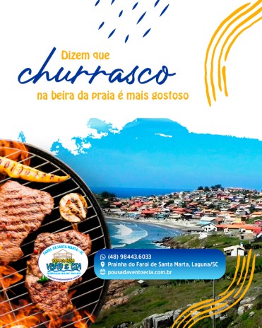 Dizem que churrasco na beira da praia é mais gostoso