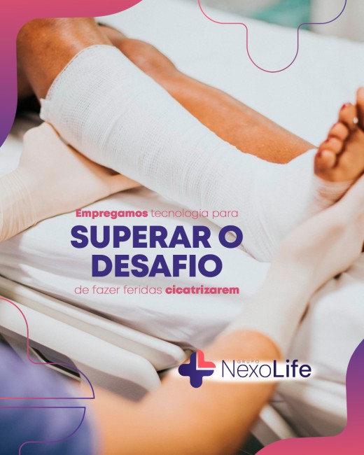 Empregamos tecnologia para superar o desafio de fazer feridas cicatrizarem