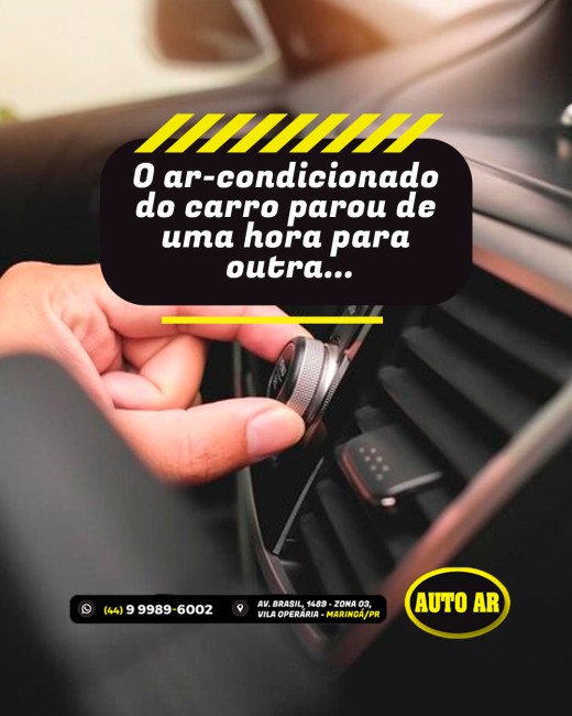 O ar-condicionado do carro parou de uma hora para outra