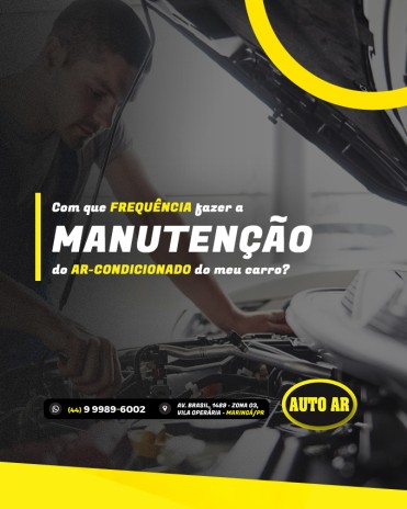 Com que frequência fazer a manutenção do ar-condicionado do meu carro?
