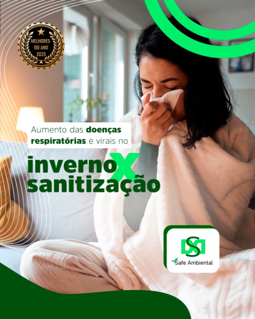 Aumento das doenças respiratórias e virais no inverno x sanitização