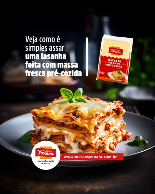 Veja como é simples assar uma lasanha feita com massa fresca pré-cozida