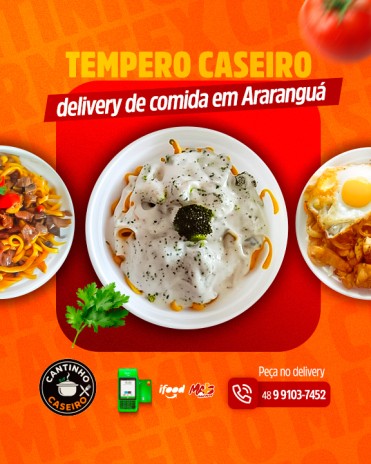 Tempero caseiro: delivery de comida em Araranguá