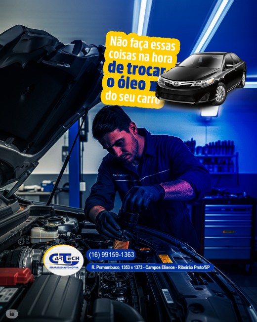 Não faça essas coisas na hora de trocar o óleo do seu carro