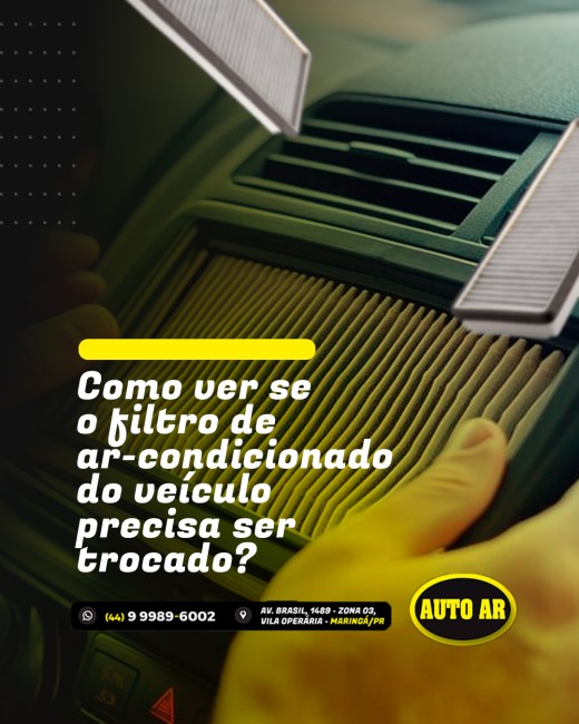 Como ver se o filtro de ar-condicionado do veículo precisa ser trocado?