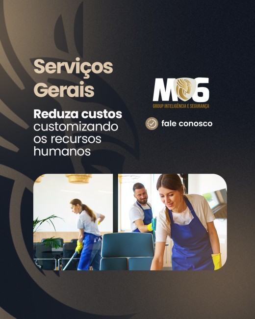 Serviços gerais: reduza custos customizando os recursos humanos