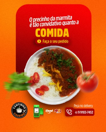 O precinho da marmita é tão convidativo quanto a comida