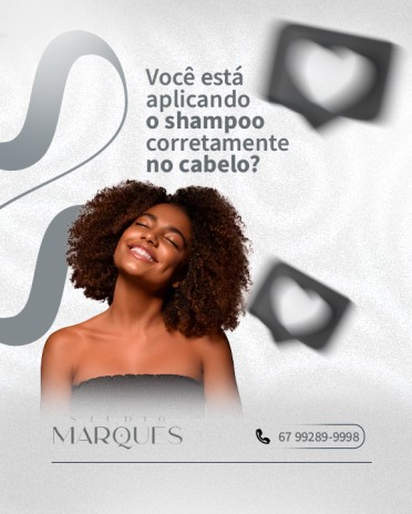 Você está aplicando o shampoo corretamente no cabelo?