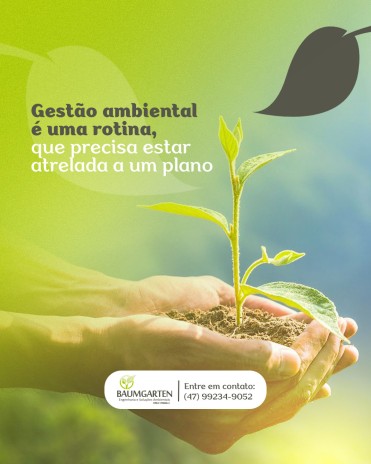 Gestão ambiental é uma rotina, que precisa estar atrelada a um plano