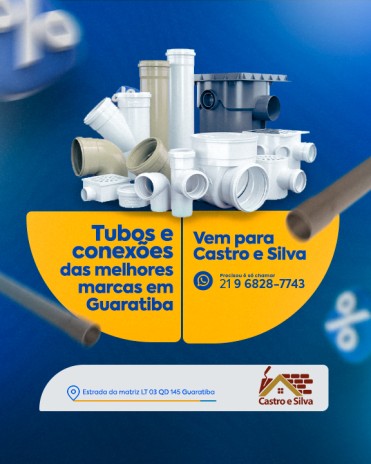 Tubos e conexões das melhores marcas em Guaratiba -